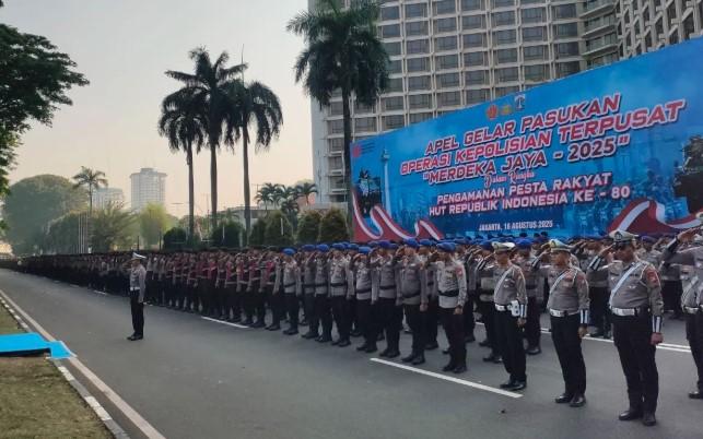 9.035 Personel Gabungan Dikerahkan untuk Amankan Pesta Rakyat HUT ke-80 RI di Jakarta
