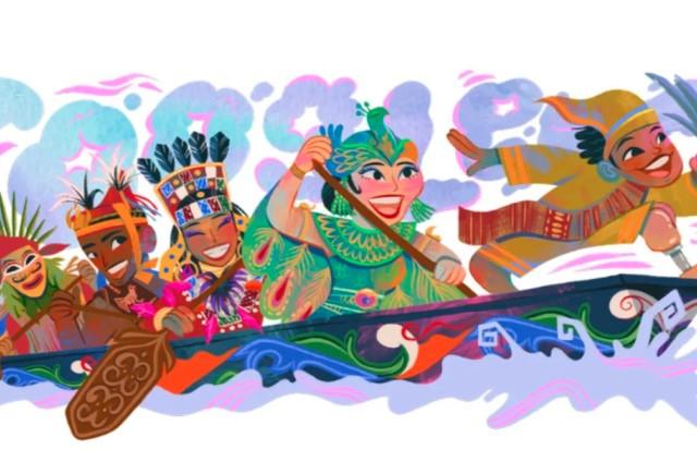 Google Doodle Angkat Tradisi Pacu Jalur Riau untuk Rayakan HUT ke-80 Republik Indonesia