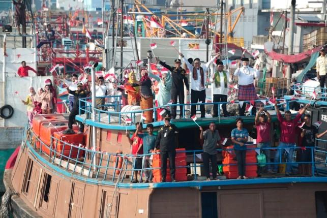 80 Kapal Perikanan Ikut Upacara HUT ke-80 RI di Muara Baru, Simbol Kedaulatan dan Semangat Kemaritiman