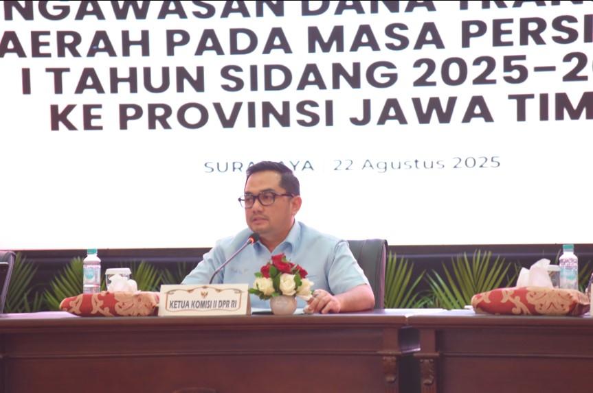 Komisi II DPR Soroti Realisasi Dana Transfer di Jatim, DAK Fisik Baru Terealisasi 0,23 Persen