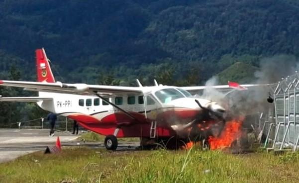 Pesawat PK-PPI Milik Pemkab Puncak Terbakar di Bandara Ilaga, Tak Ada Korban Jiwa