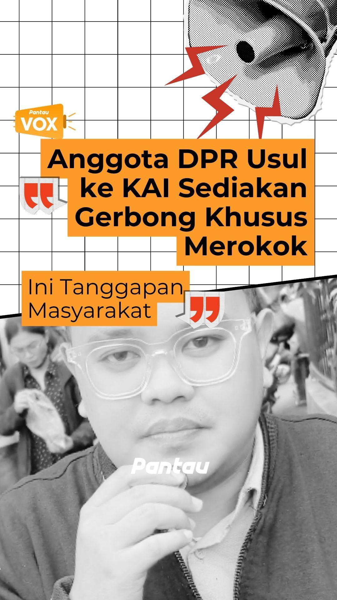ANGGOTA DPR USUL KE KAI SEDIAKAN GERBONG KHUSUS MEROKOK