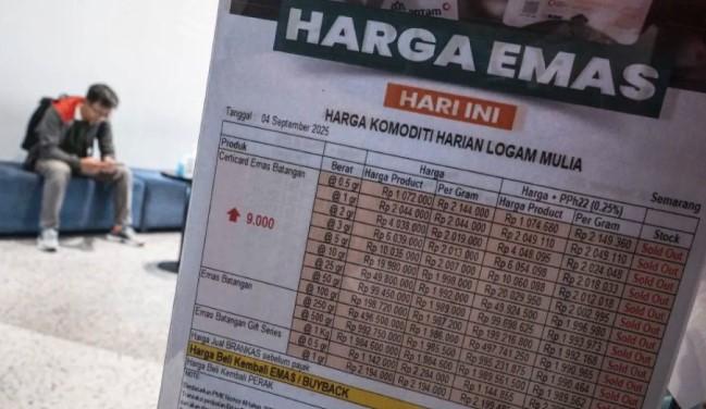 Harga Emas Antam Naik Rp26.000, Tembus Rp2,086 Juta per Gram