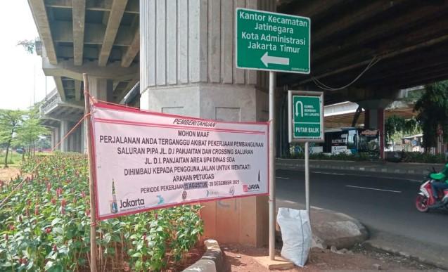 Proyek Saluran Antibanjir di Jalan DI Panjaitan Mulai Dikerjakan, Rekayasa Lalu Lintas Diberlakukan Hingga Februari 2026