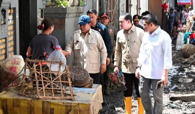 Tinjau Langsung Dampak Banjir di Bali, Presiden Prabowo Instruksikan Percepatan Pemulihan