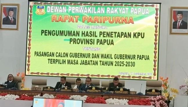 DPR Papua Tetapkan Matius Fakhiri dan Aryoko Rumaropen sebagai Gubernur dan Wakil Gubernur Terpilih 2025–2030