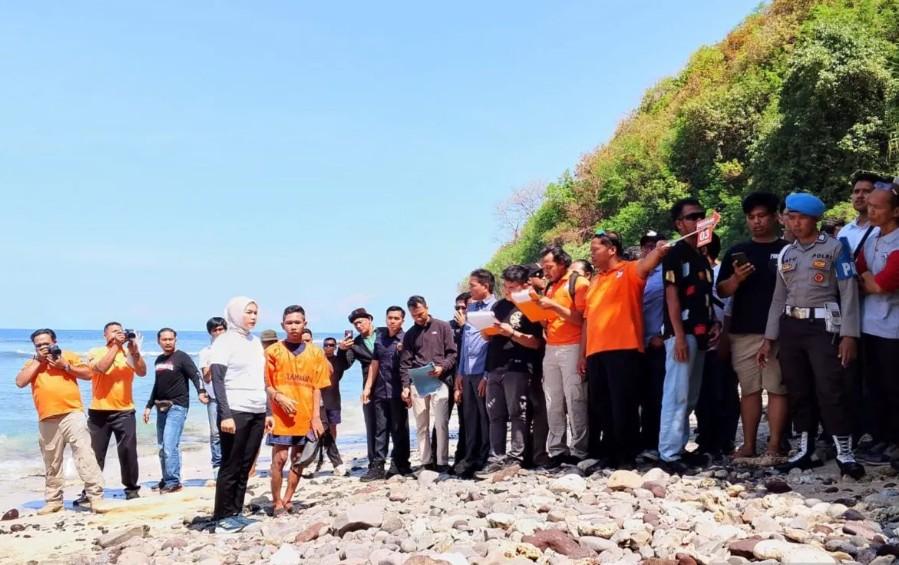Polisi Gelar Dua Versi Rekonstruksi Kasus Kematian Mahasiswi Unram di Pantai Nipah