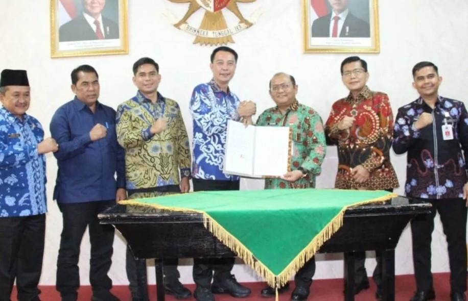 Kanwil Kemenkumham Bengkulu dan Pemkab Rejang Lebong Sepakati Fasilitasi Pembentukan Perda Berkualitas