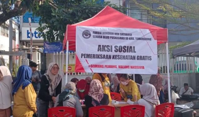 Tenaga BLUD Puskesmas Temanggung Gelar Cek Kesehatan Gratis di CFD, Sasar 200 Warga