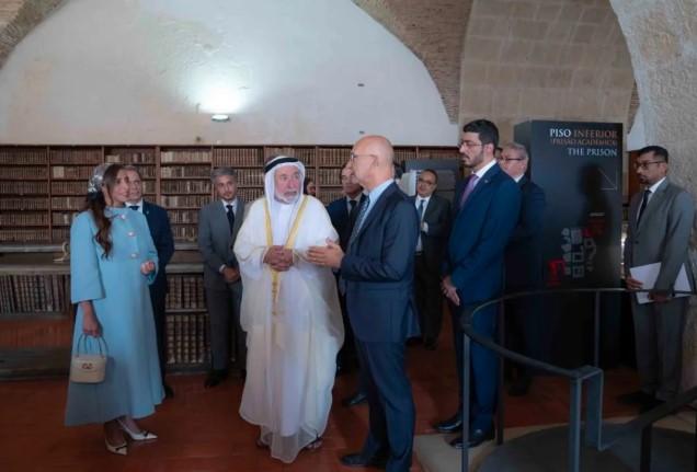 Sheikh Sultan Resmikan Pusat Studi Bahasa Arab dan Perpustakaan Digital di Universitas Coimbra, Serahkan Manuskrip Langka Bar