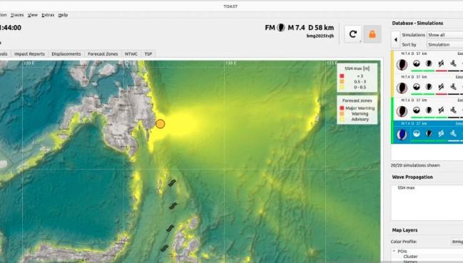 BMKG: Sistem Deteksi Tsunami Nasional Berhasil Respons Cepat Gempa M7,4 di Laut Filipina