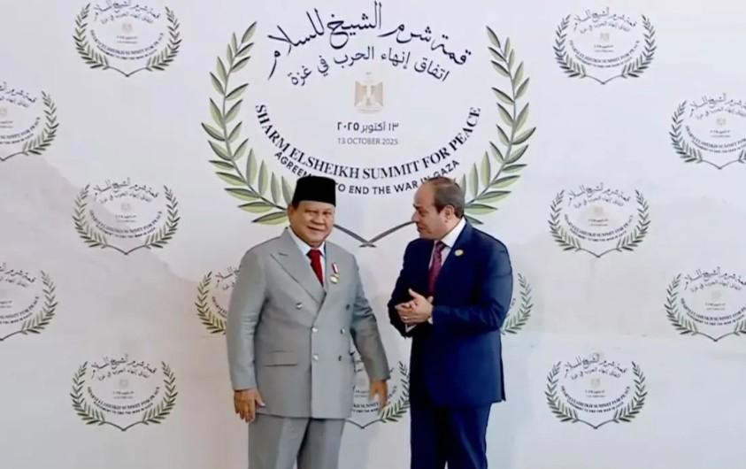 Presiden Prabowo Hadiri KTT Perdamaian Gaza di Mesir, Disambut Langsung oleh Presiden Sisi