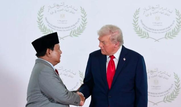 Presiden Prabowo Dapat Pujian Khusus dari Donald Trump dalam KTT Perdamaian Gaza di Mesir