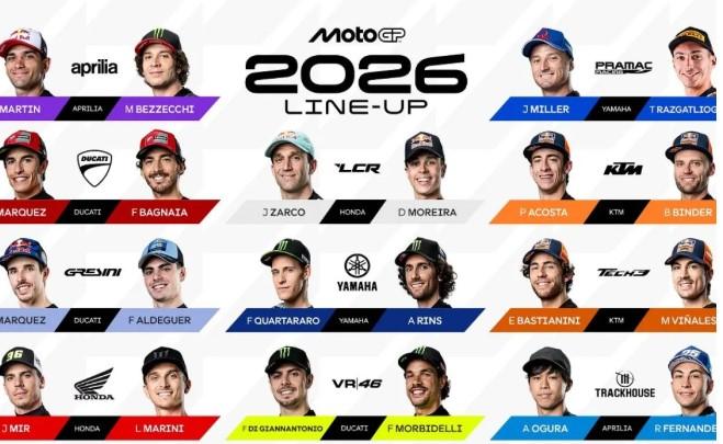 Resmi: Daftar Lengkap Pembalap MotoGP 2026, Stabilitas Tim Mewarnai Musim Depan