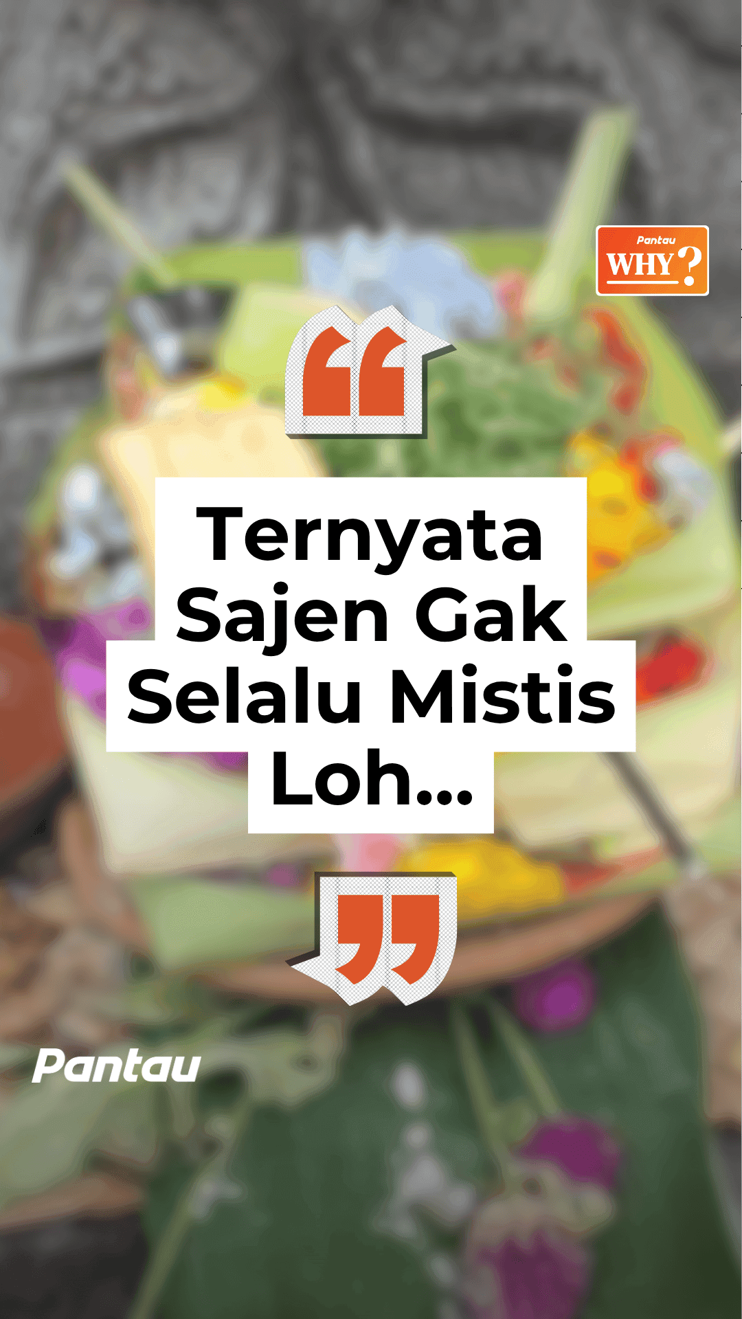 TERNYATA SAJEN GAK SELALU MISTIS..