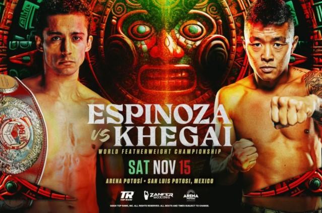 Rafael Espinoza vs Arnold Khegai: Duel Panas di Meksiko untuk Pertahankan Gelar Dunia Kelas Bulu WBO
