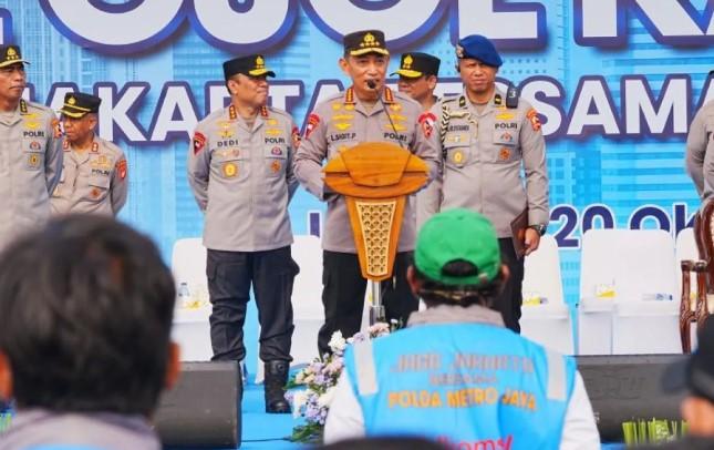 Kapolri Ajak Ojol Jaga Kamtibmas Lewat Apel di Monas, Dorong Kolaborasi Lewat Aplikasi