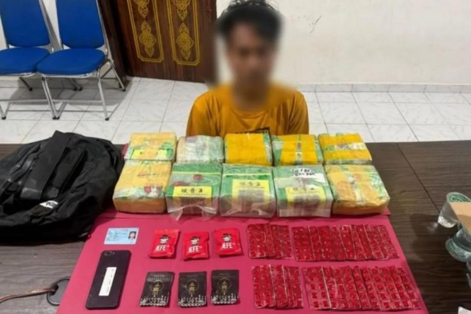 Polda Riau Gagalkan Penyelundupan Narkoba Malaysia, Sita 10 Kg Sabu dan Ganja Berbagai Merek