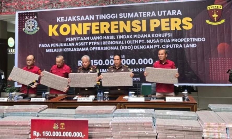 Kejati Sumut Sita Rp150 Miliar dari Kasus Korupsi Penjualan Aset PTPN I, Tiga Tersangka Sudah Ditahan