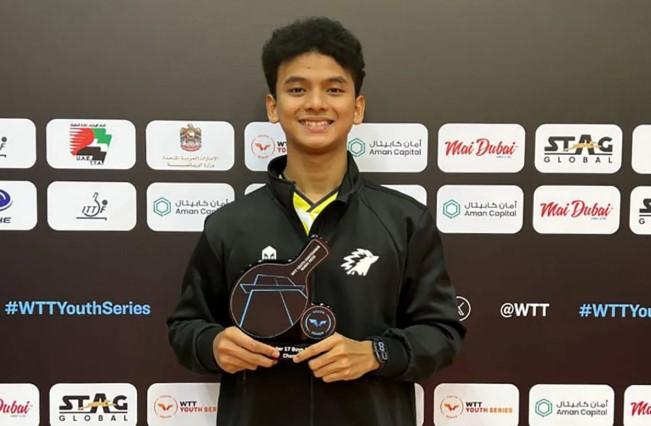 Atlet Muda Muhamad Naufal Junindra Raih Gelar Juara Dunia di WTT Youth Contender Dubai 2025