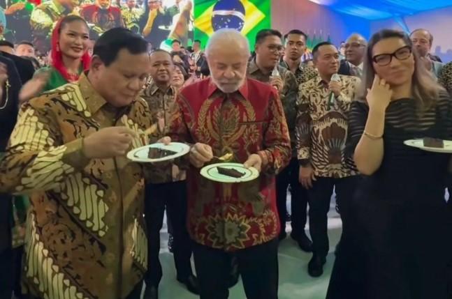 Perayaan Ulang Tahun Bersama Presiden Prabowo dan Lula di Istana, Penuh Keakraban dan Simbol Persahabatan