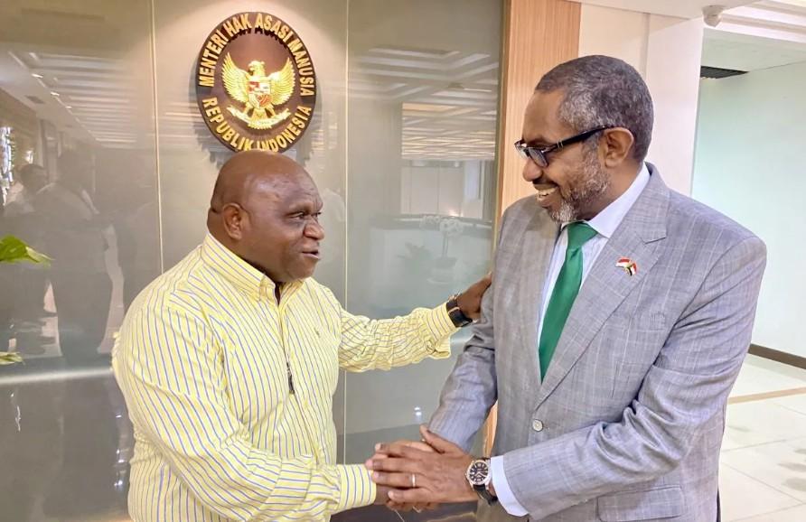 Menteri HAM Natalius Pigai Terima Dubes Sudan, Bahas Dukungan Indonesia dalam Upaya Perdamaian dan Rekonsiliasi HAM