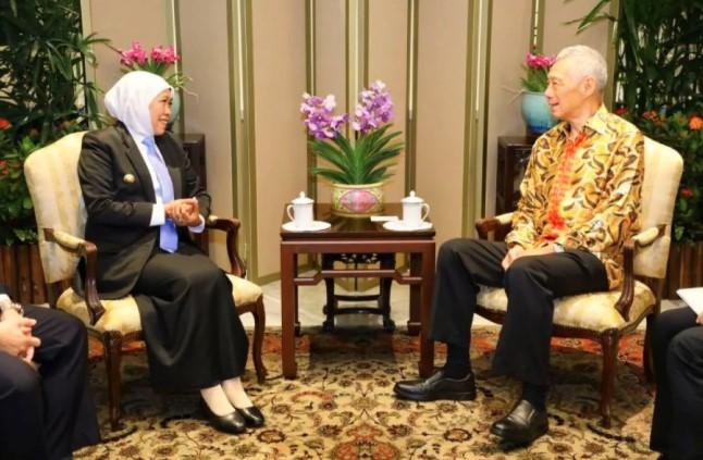 Khofifah Temui Lee Hsien Loong di Singapura, Bahas Penguatan Kerja Sama Strategis Melalui RISING Fellowship