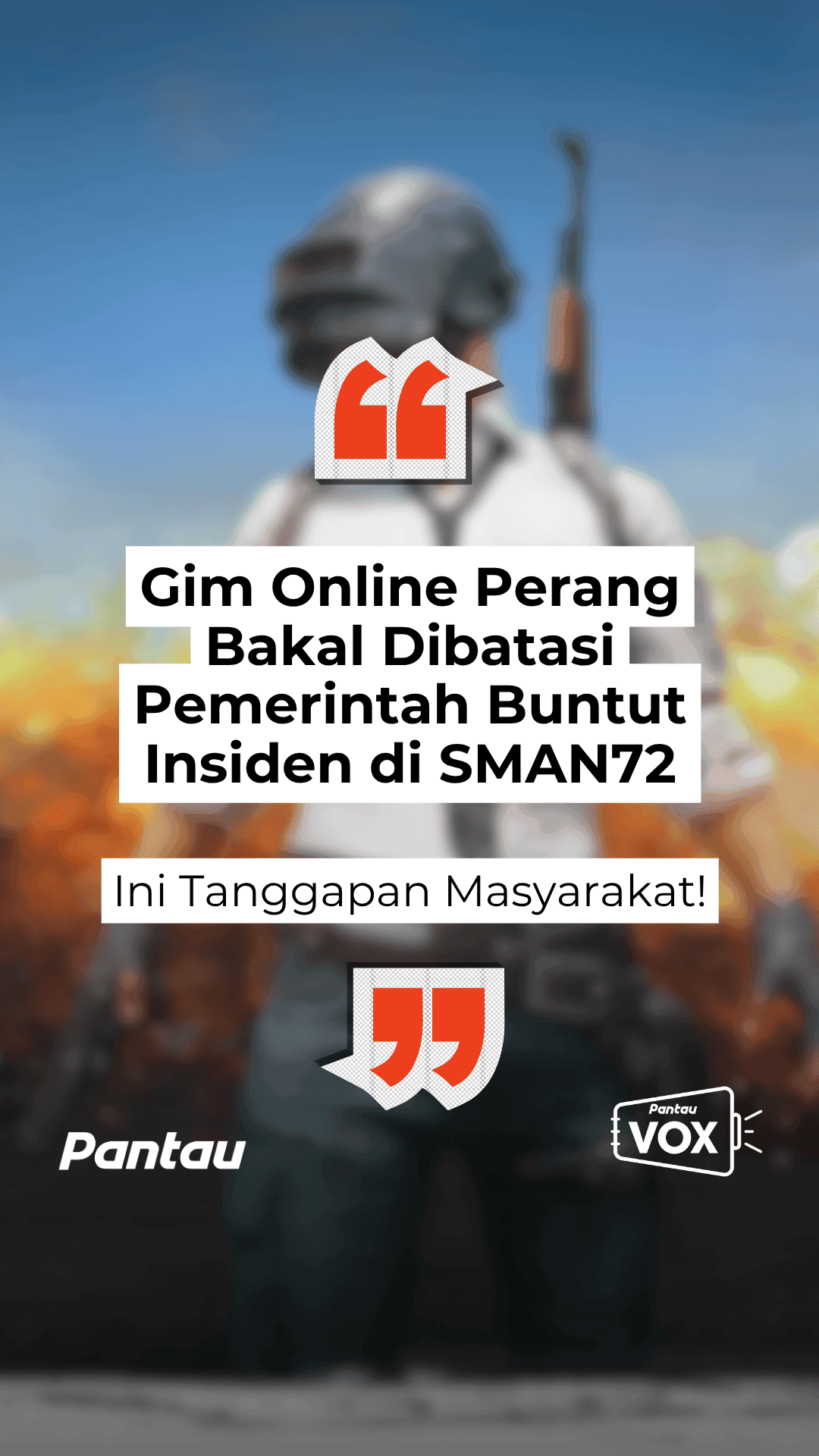 GIM ONLINE PERANG BAKA, DIBATASI PEMERINTAH BUNTUT INSIDEN DI SMAN 72