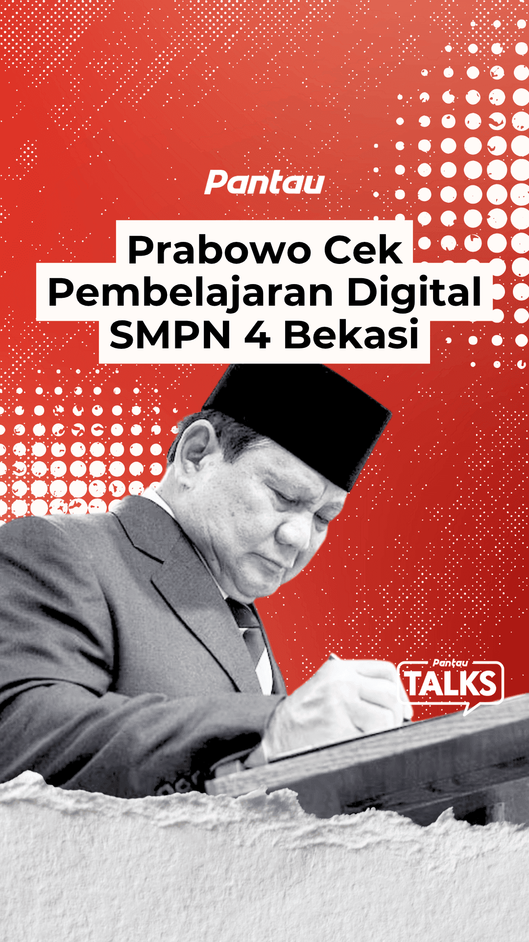 PRABOWO CEK PEMBELAJARAN DIGITAL SMPN 4 BEKASI
