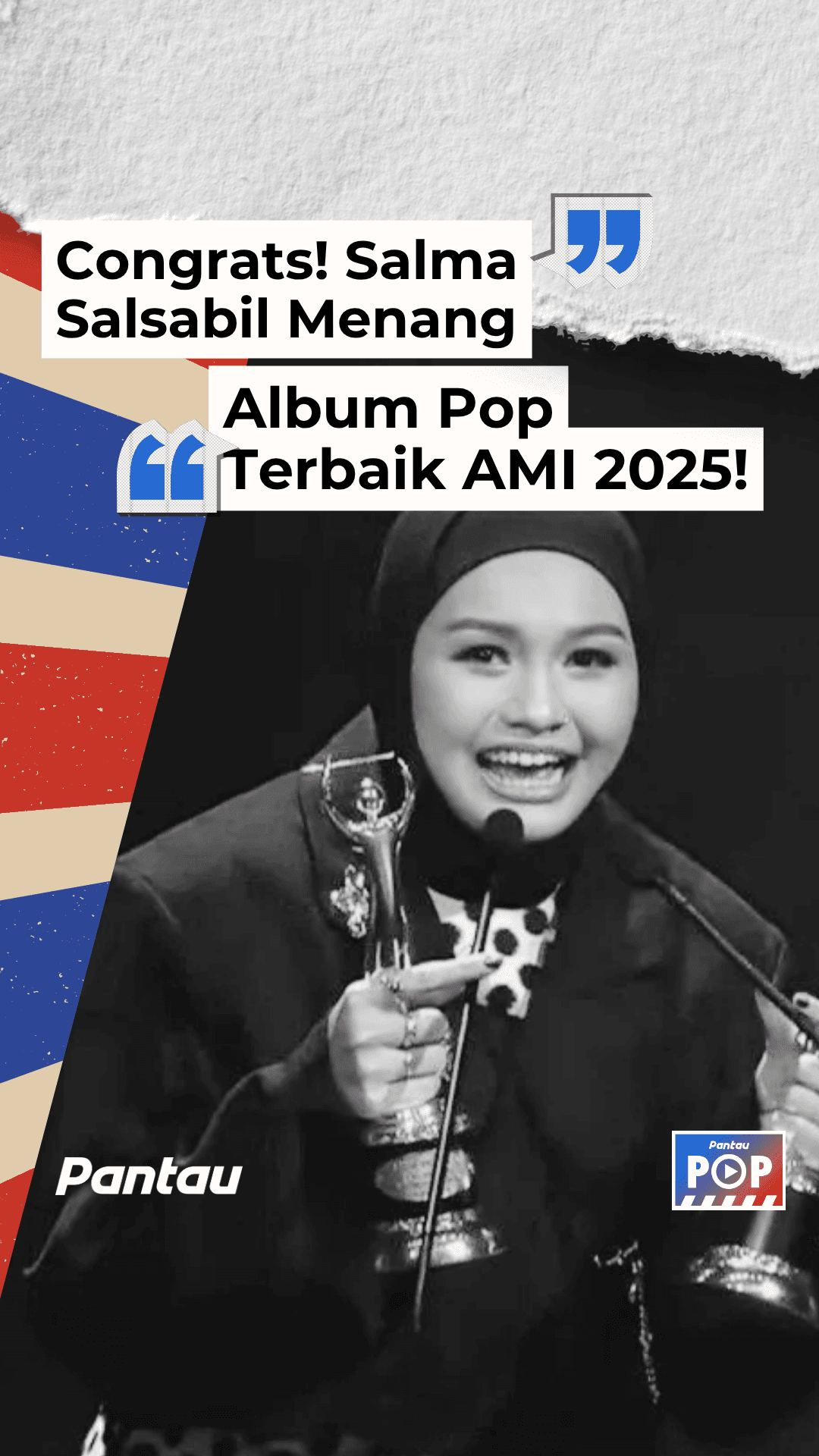 CONGRAST! SALMA SALSABIL MENANG ALBUM POP TERBAIK AMI 2025