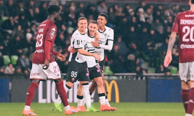 Gol Jarak Jauh Rongier Antar Rennes Tundukkan Metz dan Naik ke Peringkat Empat Liga Prancis