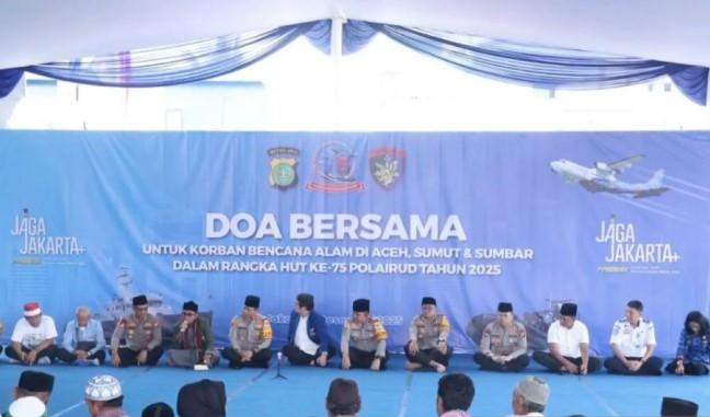 Polairud Polda Metro Jaya Gelar Doa Bersama dan Sholat Ghaib untuk Korban Bencana di Sumatera