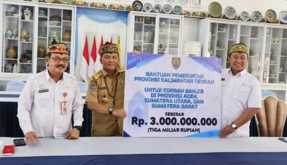 Pemprov Kalteng Salurkan Rp3 Miliar untuk Bantu Korban Bencana di Sumatera, Gubernur Sampaikan Duka Mendalam