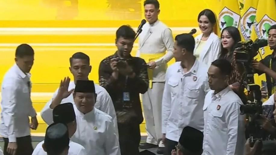Presiden Prabowo dan Wapres Gibran Hadiri Puncak HUT Ke-61 Partai Golkar di Istora Senayan