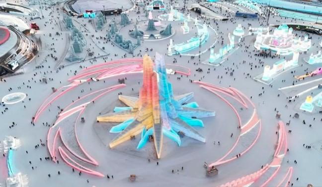 Taman Hiburan Es dan Salju Terbesar di Dunia Akan Dibuka di Harbin