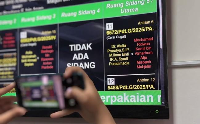 Ridwan Kamil dan Atalia Tak Hadiri Sidang Cerai Perdana, Kuasa Hukum Hadiri Agenda Mediasi