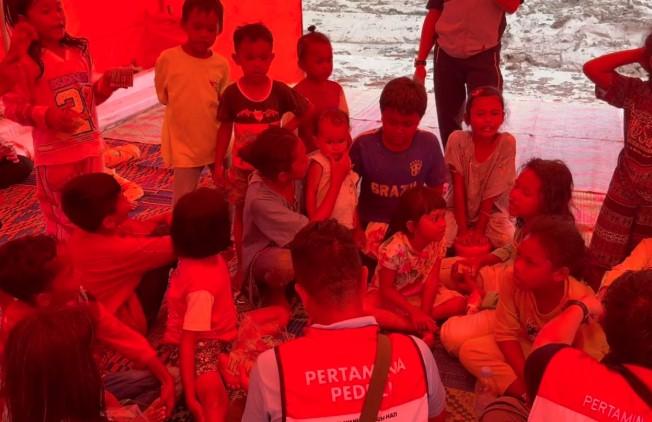 Relawan Gelar Trauma Healing untuk Anak-Anak Korban Banjir di Aceh Tamiang Lewat Permainan dan Edukasi