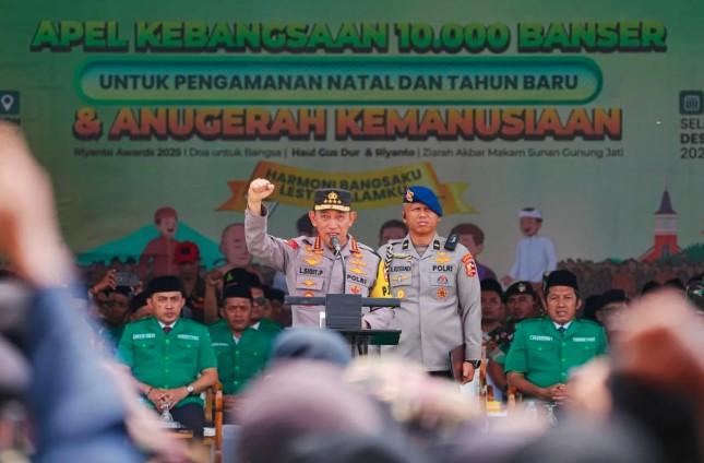 Kapolri Menegaskan Apel Kebangsaan Banser sebagai Momentum Penguatan Persatuan Bangsa