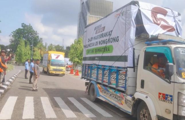 Riau Lepas Bantuan Dompet Dhuafa dari Dalam dan Luar Negeri ke Aceh