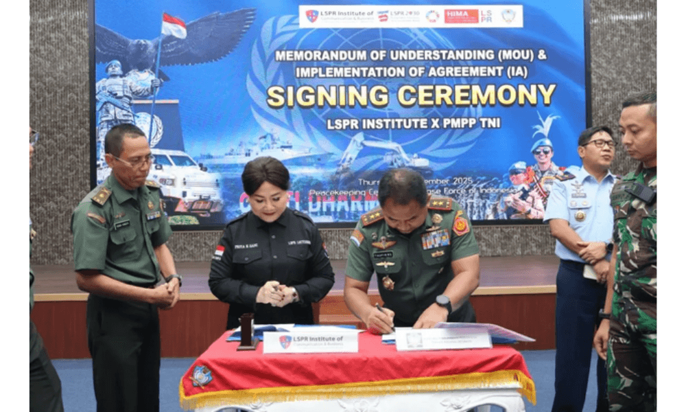 LSPR Institute dan PMPP TNI Jalin Kerja Sama untuk Perkuat Wawasan Komunikasi Pasukan Perdamaian Kontingen Garuda