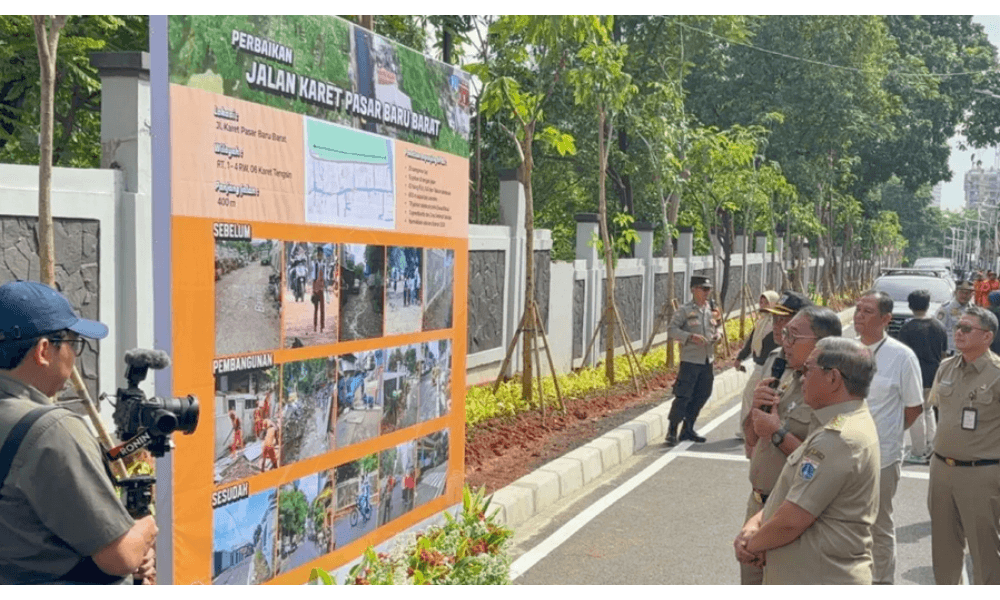 30 Tahun Tak Tersentuh, Gubernur Pramono Resmikan Revitalisasi Jalan Karet Tengsin Sepanjang 400 Meter