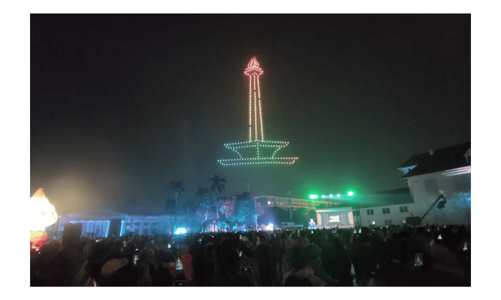 Kota Tua Jakarta Diserbu 34 Ribu Pengunjung Saat Tahun Baru, Drone Show Jadi Sorotan