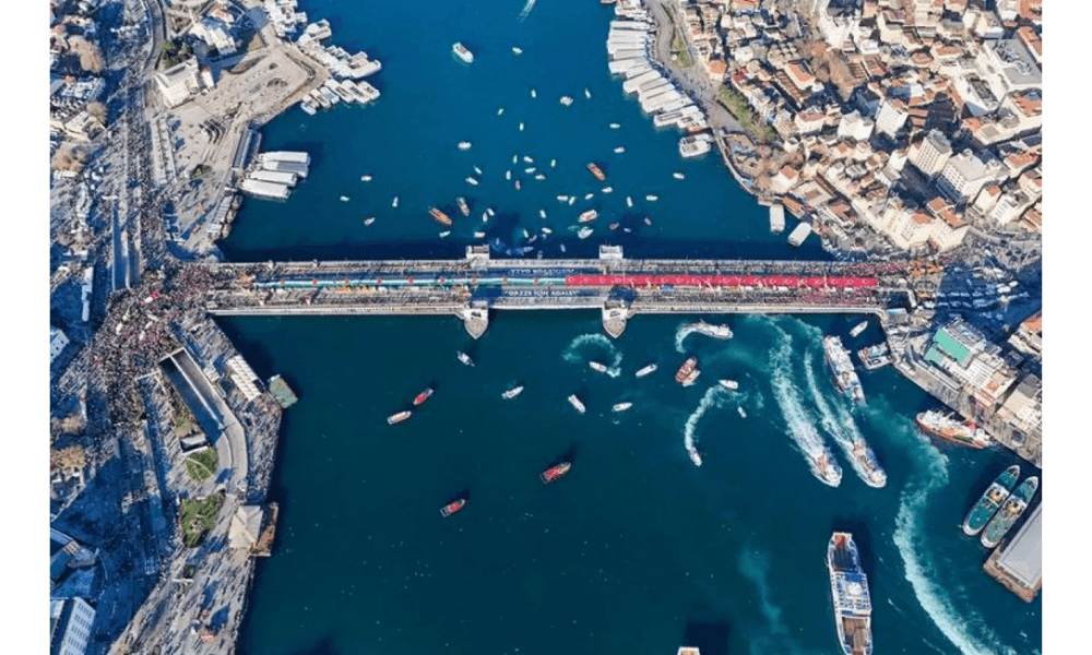 520.000 Orang Turun ke Jalan di Turki pada Tahun Baru untuk Tunjukkan Solidaritas terhadap Gaza