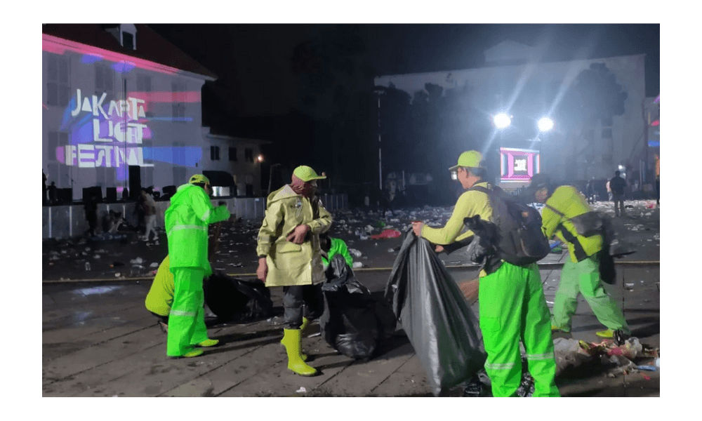 Tanpa Kembang Api, Sampah Tahun Baru di Jakarta Barat Turun Jadi 20 Ton