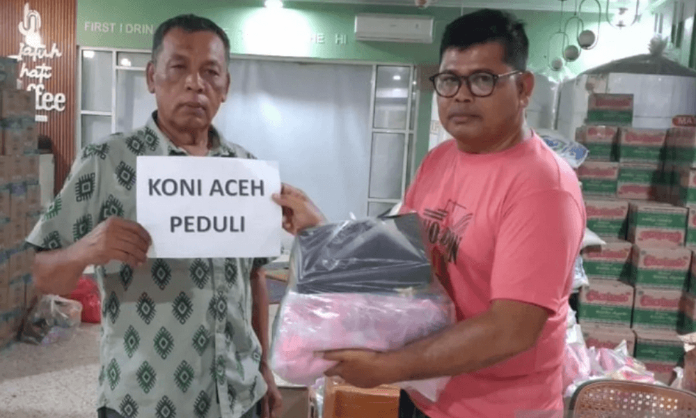 KONI Aceh Salurkan Bantuan Sosial untuk Pengungsi dan Insan Olahraga di Aceh Tamiang