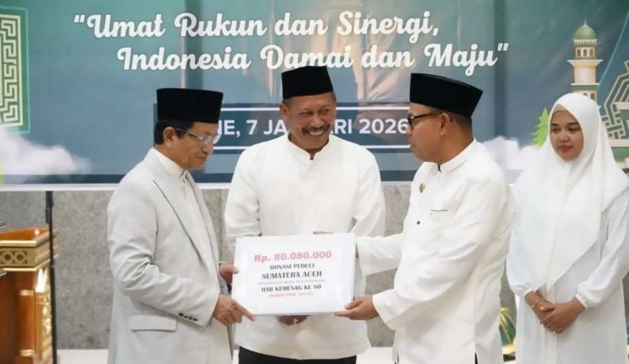 Donasi Rp80 Juta Diserahkan Langsung ke Menag untuk Korban Bencana di Sumatra, Simbol Solidaritas dari Sulsel