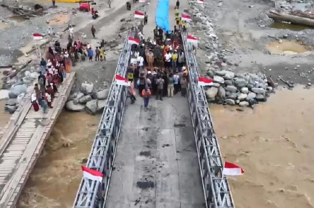 Kemen PU Tuntaskan Jembatan Bailey Krueng Beutong untuk Pulihkan Akses Lintas Tengah Aceh
