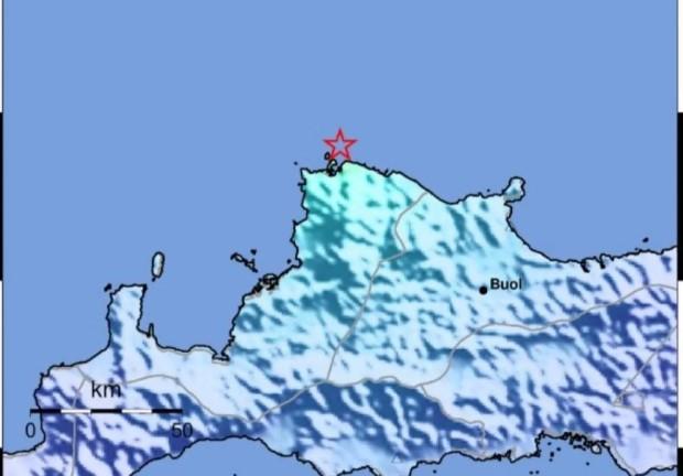 Gempa Magnitudo 4,5 Guncang Tolitoli Sulawesi Tengah, Tidak Berpotensi Tsunami