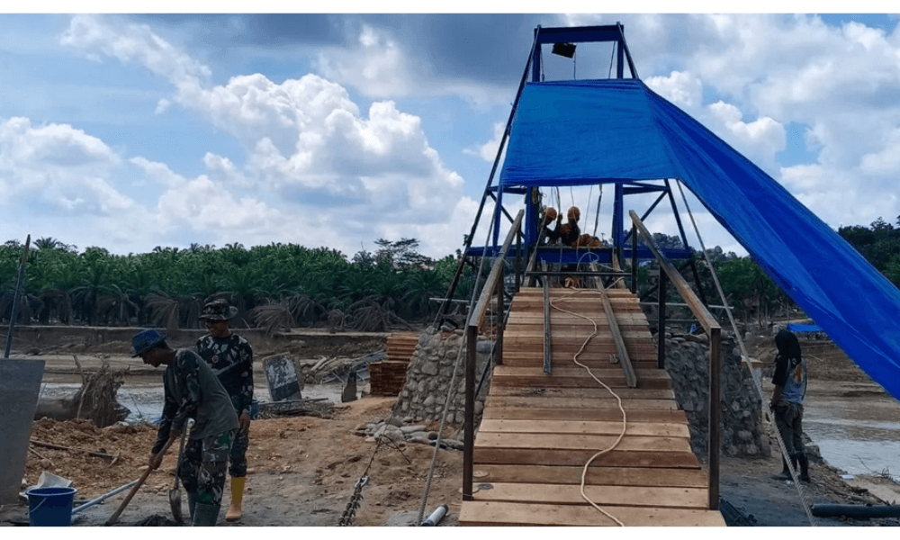 Jembatan Gantung Hubungkan Lubuk Sidup, Akses Warga Aceh Tamiang Segera Pulih