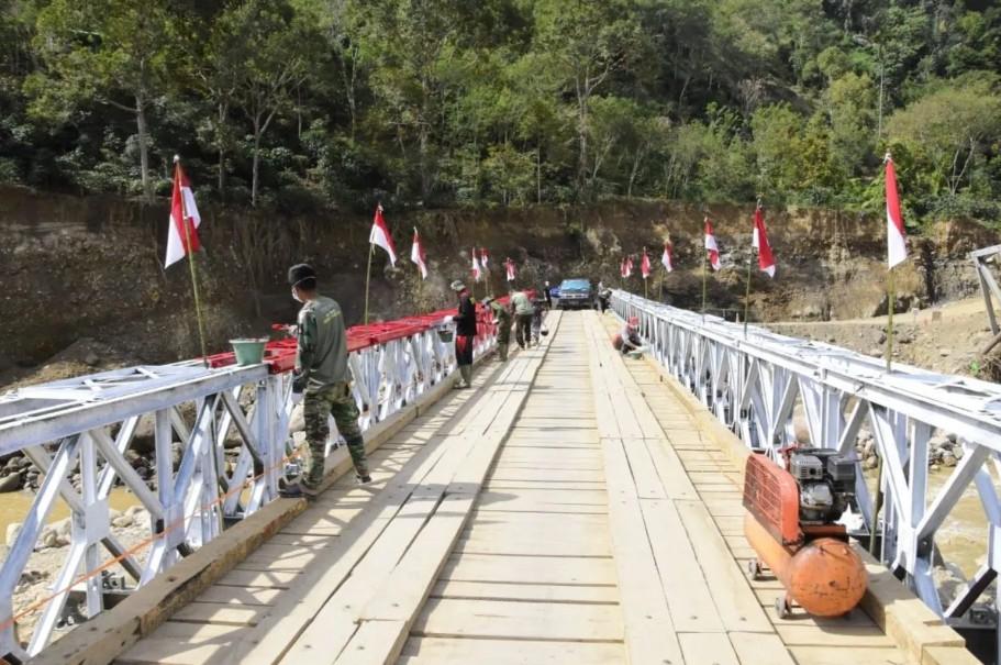 Jembatan Totor Pelang Kembali Berfungsi, 16 Desa Terisolasi di Aceh Tengah Kini Terhubung Kembali